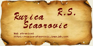 Ružica Staorović vizit kartica